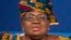 FILE - Nigerian Finance Minister Ngozi Okonjo-Iweala takes part in a discussion on "Challengers of Job-Rich and Inclusive Growth: Growth and Reform Challenges" during the World Bank/IMF Annual Meeting in Washington.