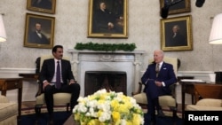 Президент США Джо Байден и шейх Катара Тамим бин Хамад Аль Тани
