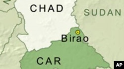 FILE: Map showing border between Chad and the Central African Republic [CAR]. Uploaded May 9, 2012.