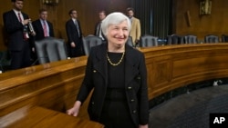 FILE - Janet Yellen on Capitol Hill in Washington, Nov. 14, 2013. 