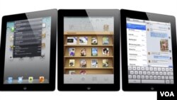 iPad2, generasi kedua komputer tablet populer keluaran Apple.