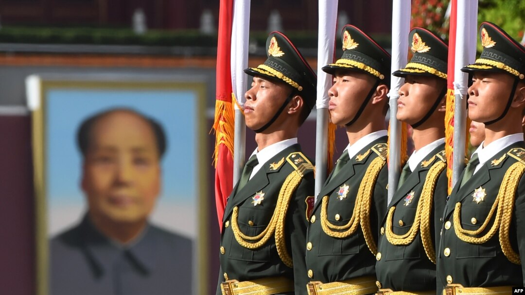天安門廣場的國旗護衛隊員(資料照片)