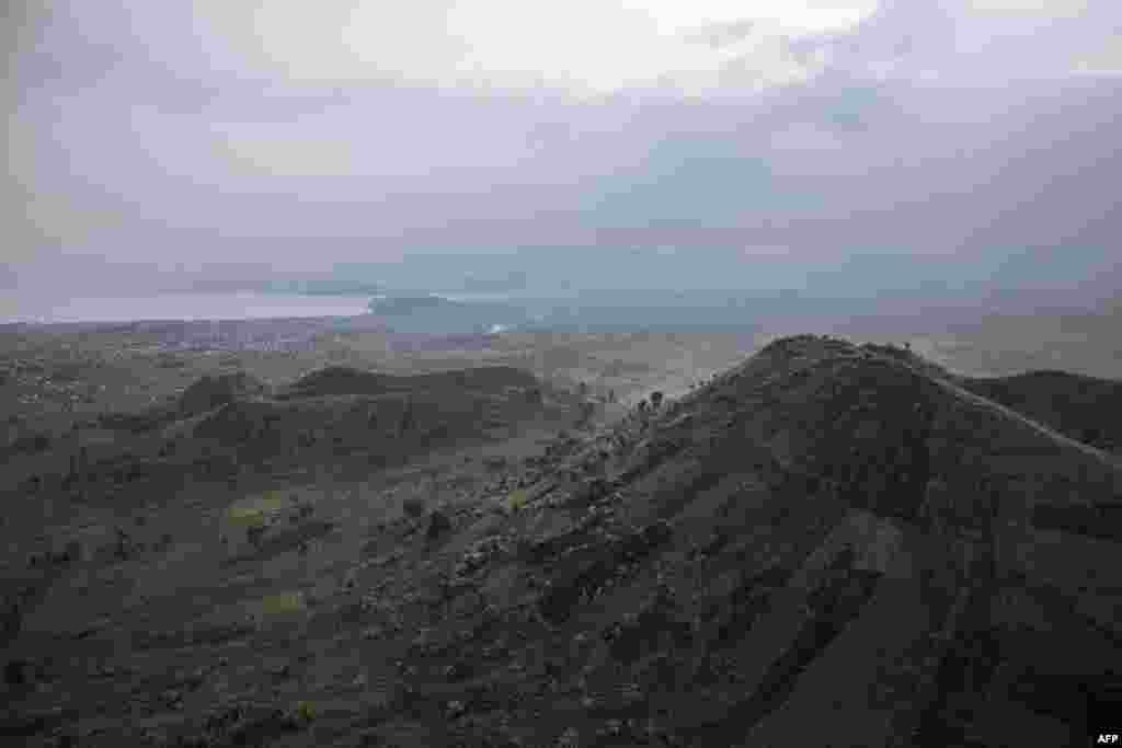 Mabulu ma ba volcans ya kala, pene na volcan Nyiragongo, na nord ya Goma, Nord-Kivu, 30 mai 2021.