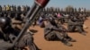 FILE PHOTO: South Sudan soldiers gather at the training site for the joint force to protect VIPs in Gorom outside Juba