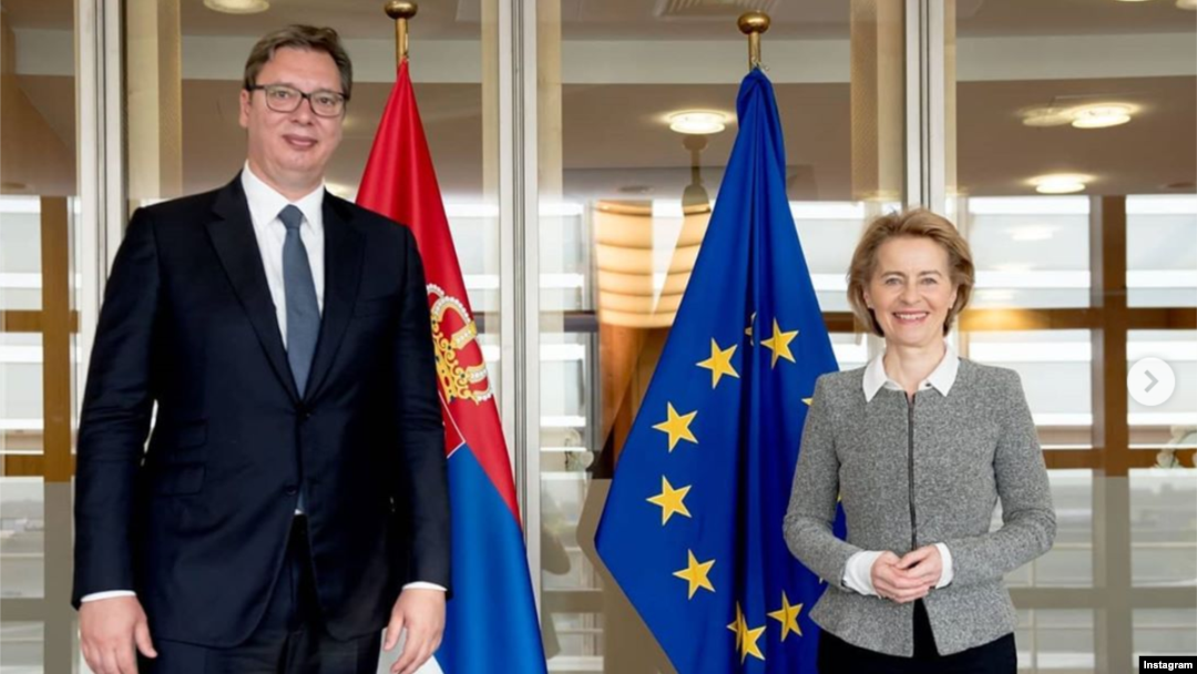 Predsednik Srbije Aleksandar Vučić sastao se u Briselu sa predsednicom Evropske komisije Ursulom fon der Lajen. (Foto: Instagram profil predsednika Srbije)