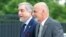 FILE - Afghanistan's President Ashraf Ghani, right, and Chief Executive Abdullah Abdullah arrive for sessions of the second day of the NATO Summit, in Warsaw, Poland, Saturday, July 9, 2016.