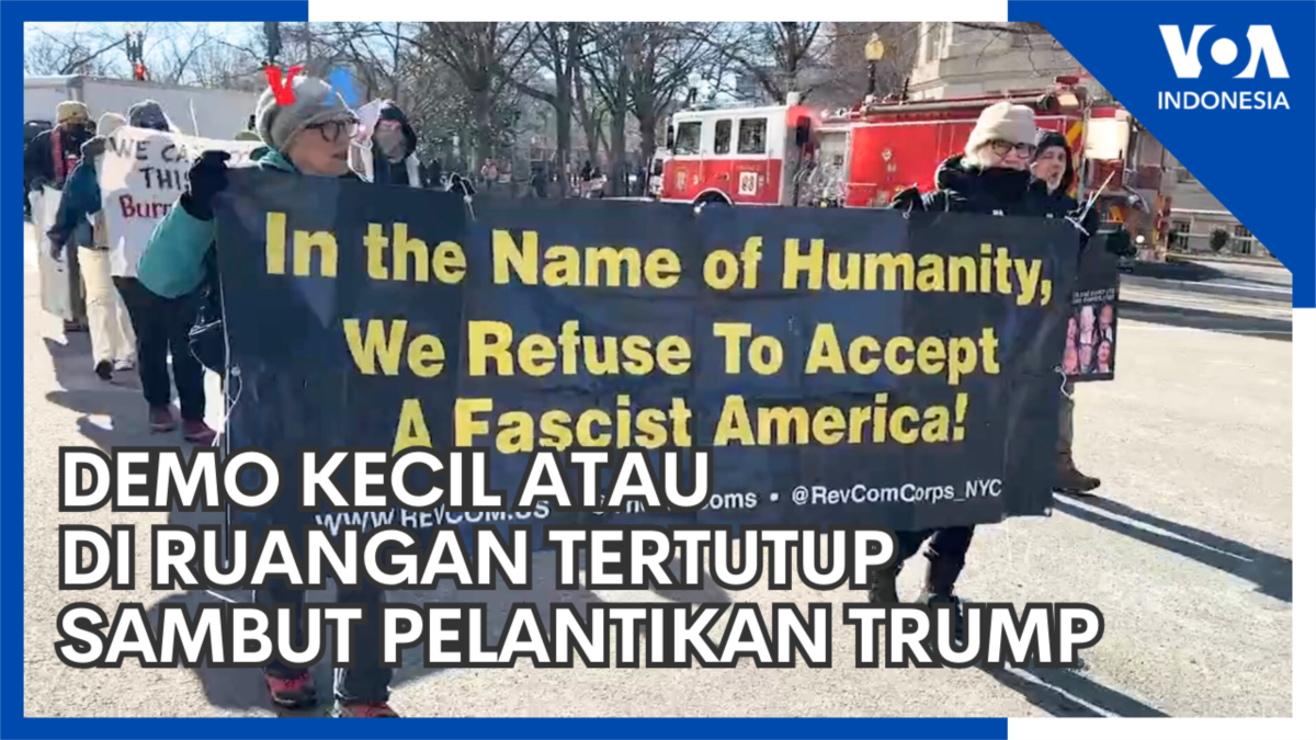 Demo Kecil atau di Ruangan Tertutup Sambut Pelantikan Trump