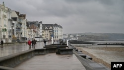 FILE - This photograph taken on January 14, 2024, shows the beach of Wimereux, northern France, where several migrants died while trying to cross the English Channel to Britain.