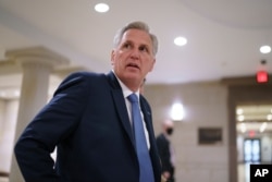 FILE - House Minority Leader Kevin McCarthy at the Capitol, May 13, 2021.