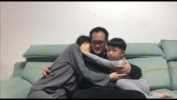 人权律师王全璋回到北京家中与妻儿团圆