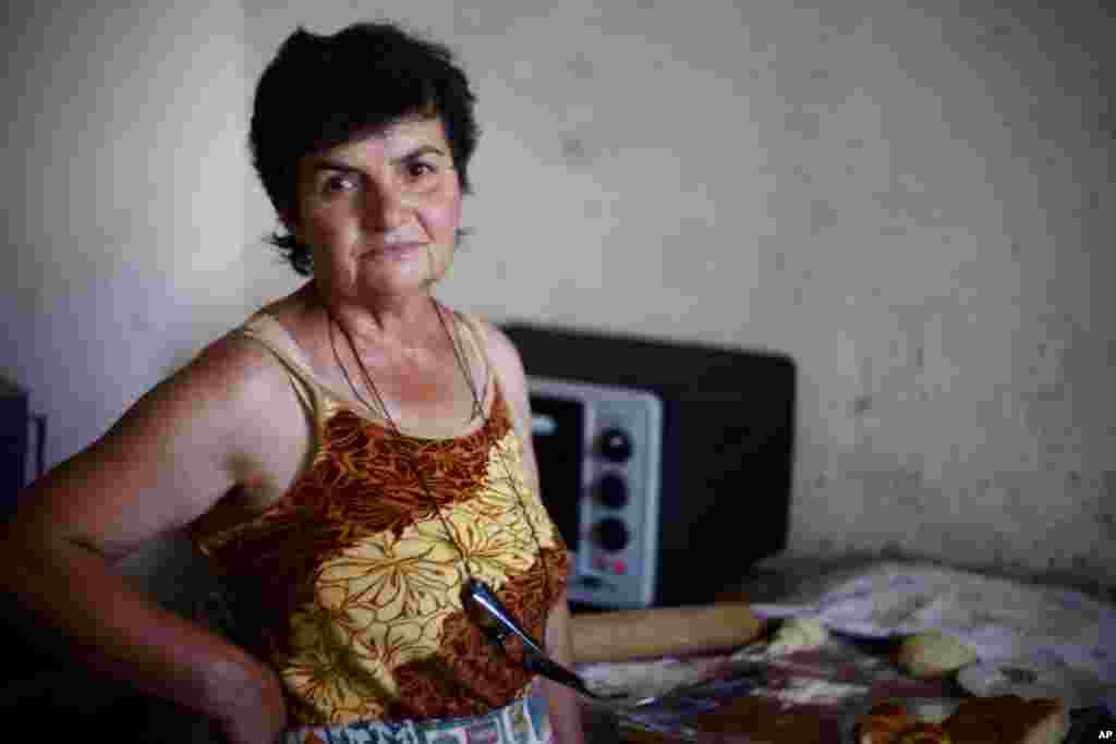 Nanuli Pervashvili, 55, had to leave her village Eredvi in South Ossetia. Now Eredvi no longer exists. (Yuli Weeks for VOA)