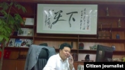 深圳警員王登朝任保安公司經理時工作照。(網絡圖片)