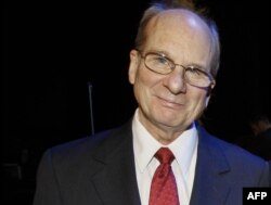 FILE - The co-winner of the nano physics Kavli Prize, Louis E. Brus, Columbia University, USA, poses during the prize ceremony in Oslo Consert House in Oslo on September 9, 2008.