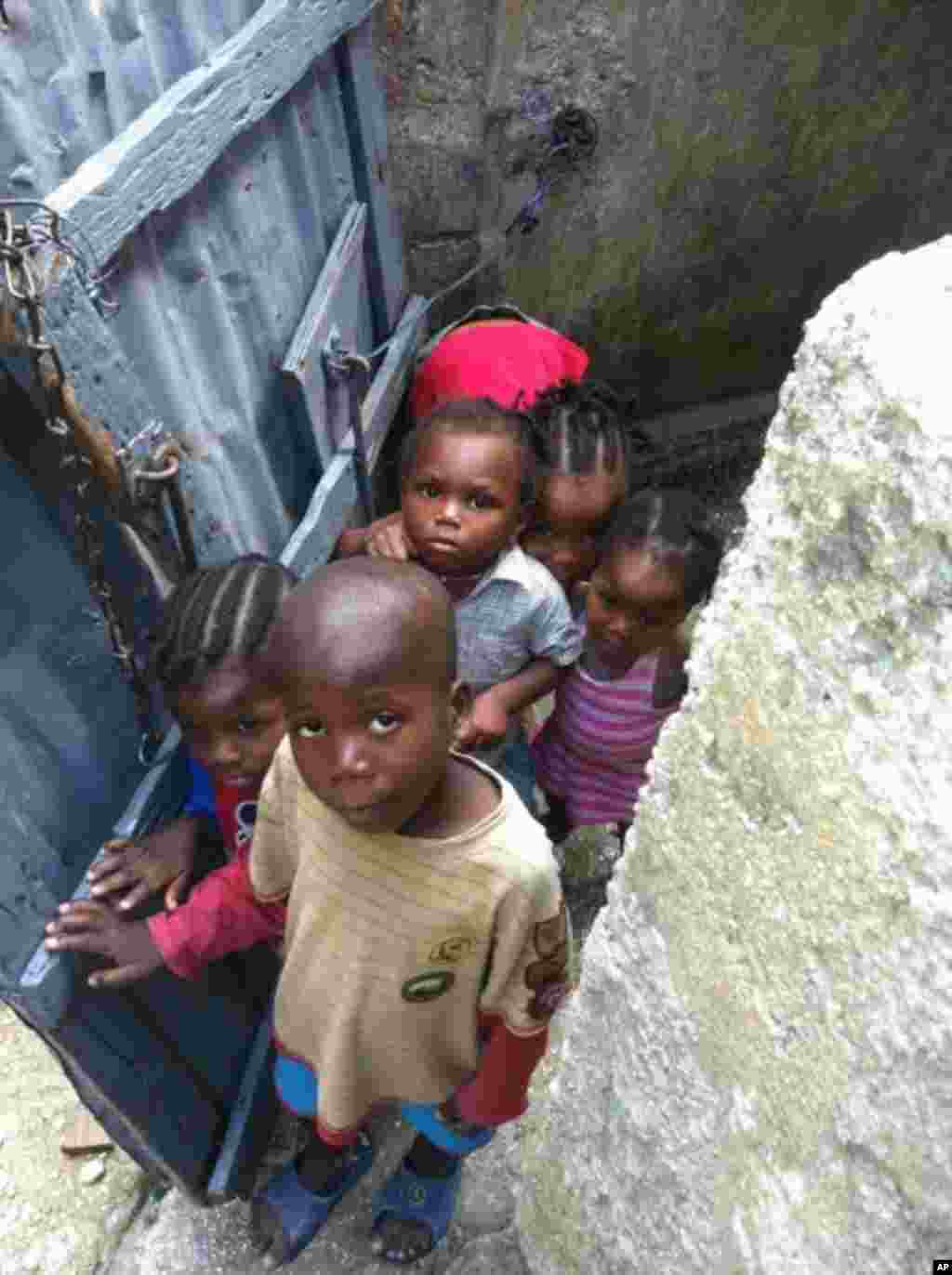 Children in a Petionville neighborhood
