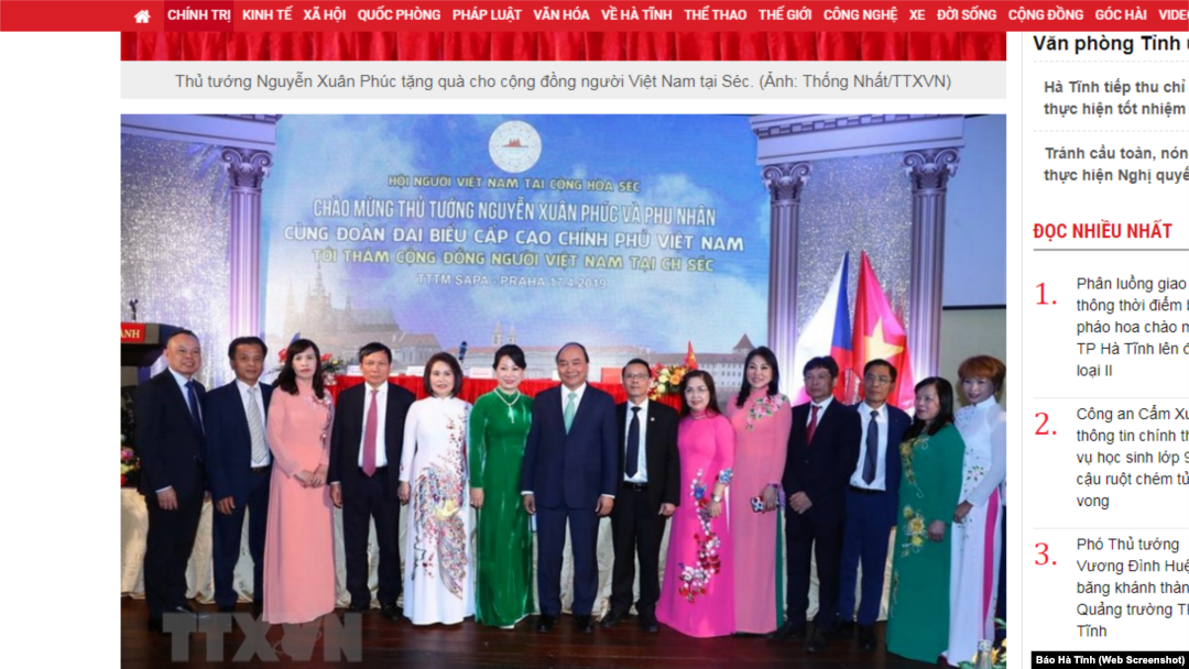 Ông Nguyễn Xuân Phúc tại Czech.