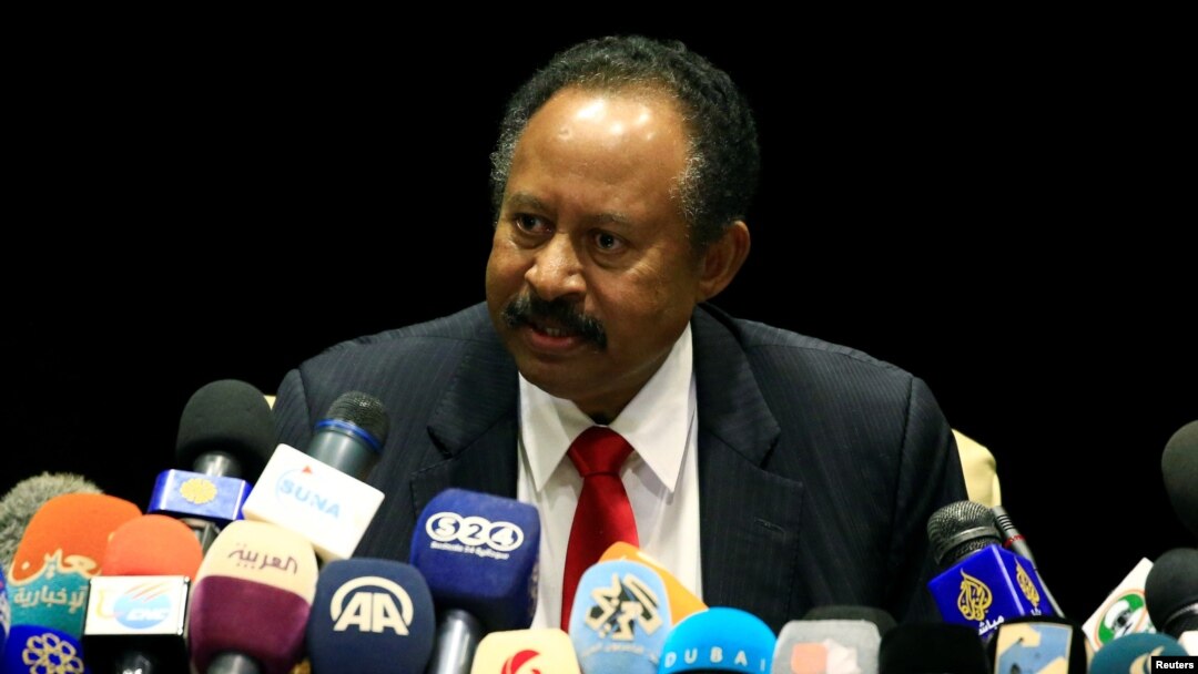  Sudanese prime minister Abdallah Hamdok says, Dec. 14, 2020, U.S. removal of Sudan from its terrorism list can create a new reality.