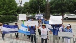 Protesta contra presidente de Nicaragua frente a OEA