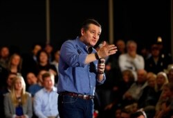 FILE - Republican presidential candidate, Sen. Ted Cruz, R-Texas, speaks at a campaign event, Jan. 27, 2016, in West Des Moines, Iowa.