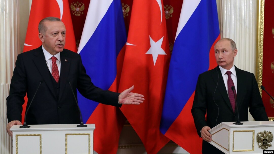 Turkiya Prezidenti Rajab Toyyib Erdog’an va Rossiya Prezidenti Vladimir Putin, Moskva, 23-yanvar, 2019