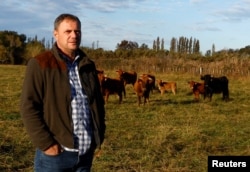 Virgile Alexandre, president of the French fighting bulls breeders association, poses in his breeding farm near Arles, France, November 20, 2022. (REUTERS/Eric Gaillard)