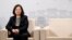 FILE - Taiwan's President Tsai Ing-wen attends American Chamber of Commerce (AmCham)’s yearly dinner event, in Taipei, Taiwan, March 21, 2018. 