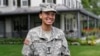 FILE - Cadet Simone Askew, of Fairfax, Virginia, answers questions during a news conference, in West Point, New York, Aug. 14, 2017. Askew, an African American, is among 32 Americans awarded Rhodes scholarships to study at Oxford University in England.