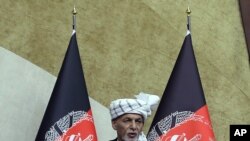 아슈라프 가니 아프가니스탄 대통령이 2일 의회에서 연설했다.