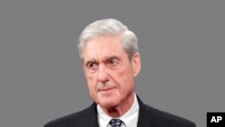 Robert Mueller headshot, as US Special Counsel, making comment on investigation, Washington, DC.