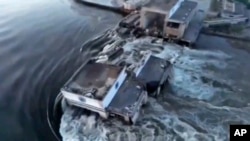 烏克蘭地區的卡霍夫卡( Kakhovka )大壩遭到破壞