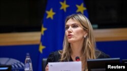 Potpredsjednica Evropskog parlamenta, grčka socijalistica Eva Kaili, u Bruxellesu, Belgija, 7. decembra 2022.