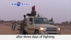 VOA60 Africa - UN establishes a security zone around the town of Kidal, Mali, after days of fighting - August 18, 2015