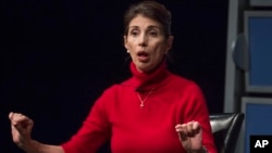 FILE - Diane Foley takes part in a program on threats to journalism and press freedom at the Newseum in Washington, Feb. 4, 2015.