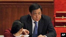 Bo Xilai, the party chief of Chongqing, attends the opening session of the Chinese People's Political Consultative Conference in Beijing's Great Hall of the People, China, March 3, 2012. 
