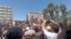 People in Suwaida, Syria, protest a government decision to increase fuel prices on Aug. 24, 2023. (Sweida 24 via REUTERS)