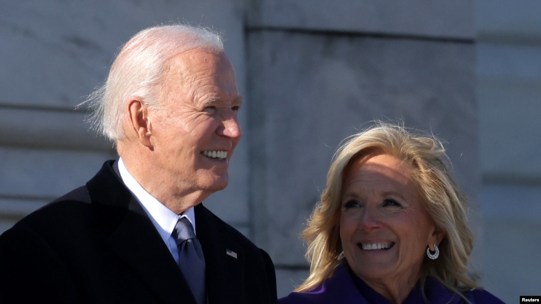 Former U.S. President Joe Biden and former U.S. first lady Jill Biden leave the U.S. Capitol building on the inauguration day of President Donald Trump's second presidential term, in Washington, Jan. 20, 2025. 