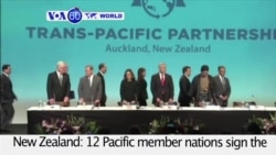 VOA60 World- 12 Pacific member nations sign the U.S.-led Trans-Pacific Partnership Agreement
