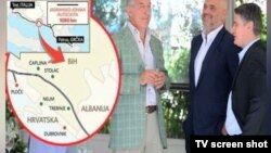 Crnogorski, albanski i hrvatski premijeri na sastanku u Crnoj Gori, 25. avgust 2014.