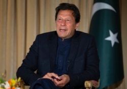 FILE - Pakistan's Prime Minister Imran Khan speaks in Islamabad, Pakistan, March 16, 2020.