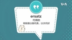 学个词- ersatz