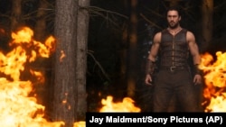 This image released by Sony Pictures shows Aaron Taylor Johnson in Columbia Pictures and Marvel's "Kraven the Hunter."