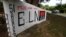 FILE - Graffiti, of rebel group Army Liberation National (ELN), is seen at the entrance of the cemetery of El Palo, Cauca, Colombia, Feb. 10, 2016. 