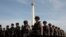 Anti-riot police stand during security preparations ahead of Friday's planned protest by hard-line Muslim groups in Jakarta, Indonesia, Nov. 2, 2016.