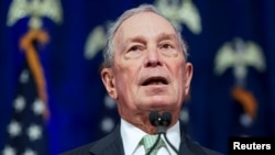Democratic U.S. presidential candidate Michael Bloomberg addresses a news conference after launching his presidential bid in Norfolk, Virginia, U.S., November 25, 2019.