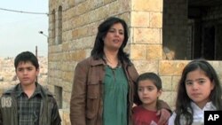 Shahinda El Kilani and her family in Amman, Jordan