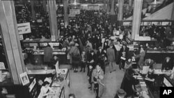 A crowded Macy’s department store in New York City the week before Christmas 1941.