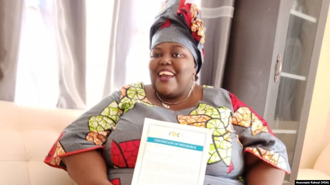 Madame Uwizeye Vivine uzwi ku izina rya Miss Vivy, ari mu bamaze gukira 