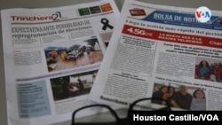El periódico La Trinchera a la izquierda se distribuye por medio de suscripción. [Foto: VOA / Houston Castillo]