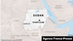 Map of Sudan and neighboring countries 