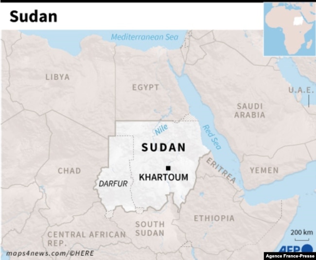 Map of Sudan and region