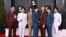 Foto Achiv: Manm gwoup K-Pop BTS sou tapi wouj seremoni remiz pri Grammy yo, nan Las Vegas, 3 Avril, 2022. 